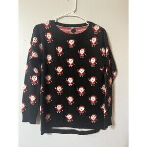 Santa Claus Women's Christmas Sweater Ugly Holiday Party Size Medium